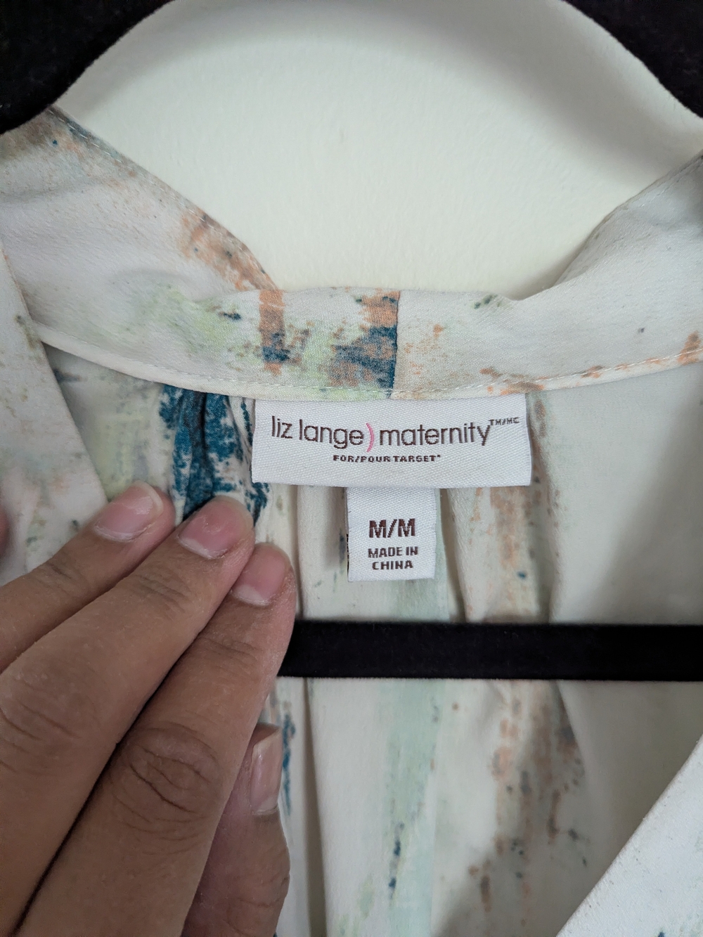 Abstract Pattern Maternity Blouse - Picture 3 of 5
